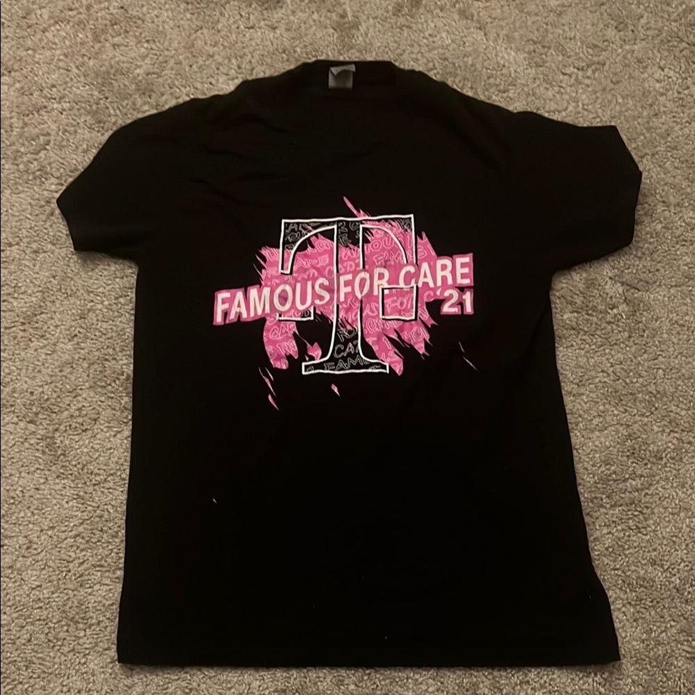 Vibrant Black and Pink Short Sleeve Tee